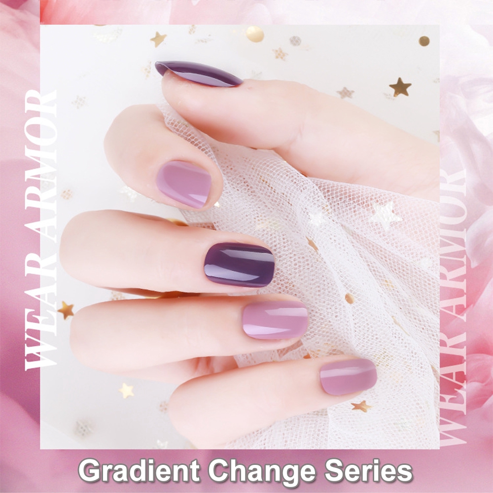 Set   Móng Tay Giả Màu Gradient Kèm Keo Dán
