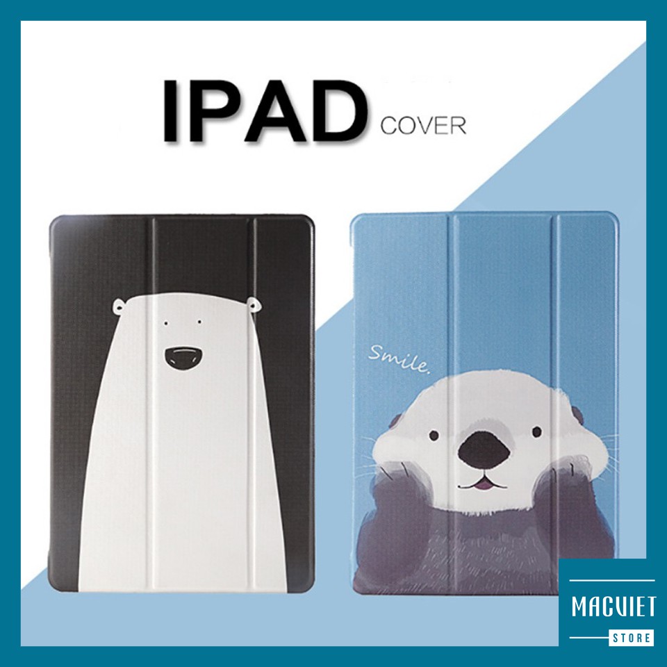 [Viền Silicone] Bao Da iPad Hình Gấu Xinh