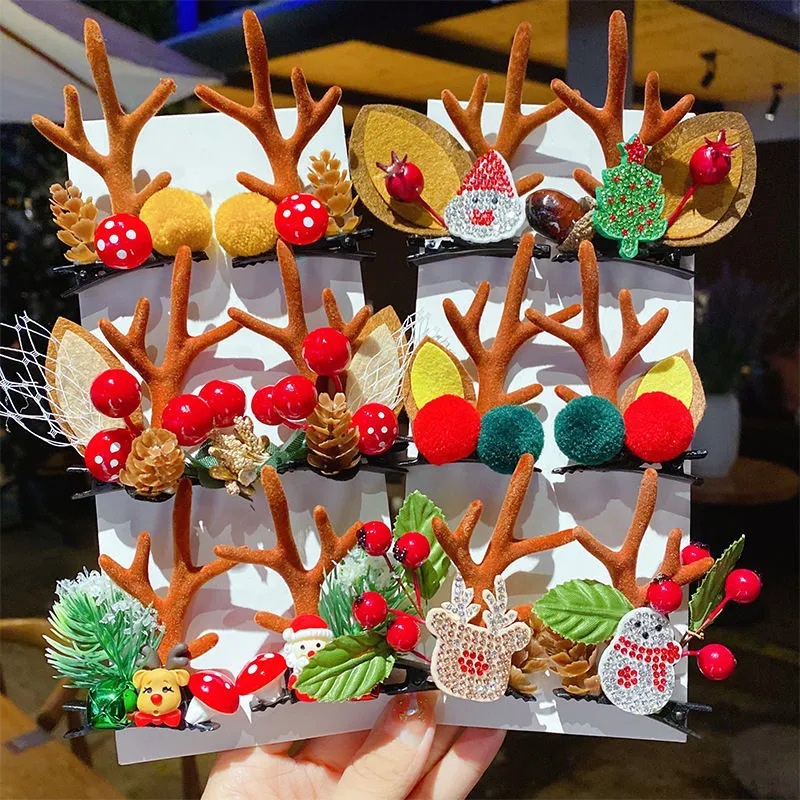 Kẹp Tóc Mái Phong Cách Giáng Sinh Noel Và Năm Mới 2023