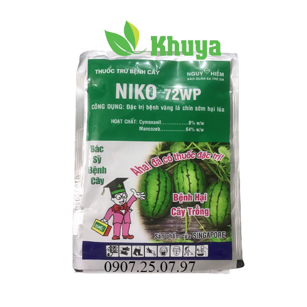 Thuốc Trừ Bệnh Cây NIKO 72WP 100gr Sương Mai và Cháy Lá