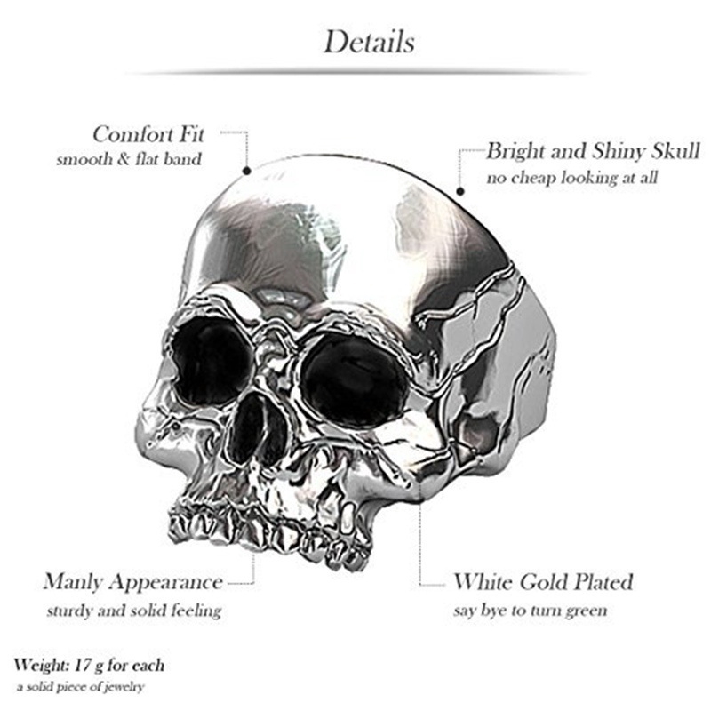 Nhẫn Hình Đầu Lâu Thời Trang Cho Nam