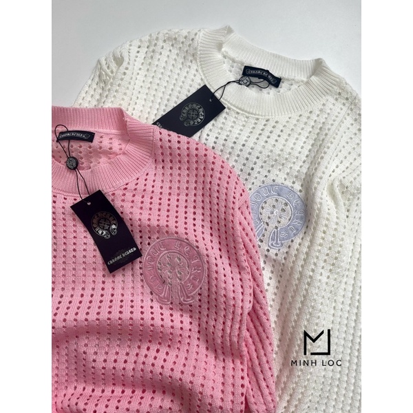 Áo Len Lưới 2 Màu Hồng , Trắng QC L1