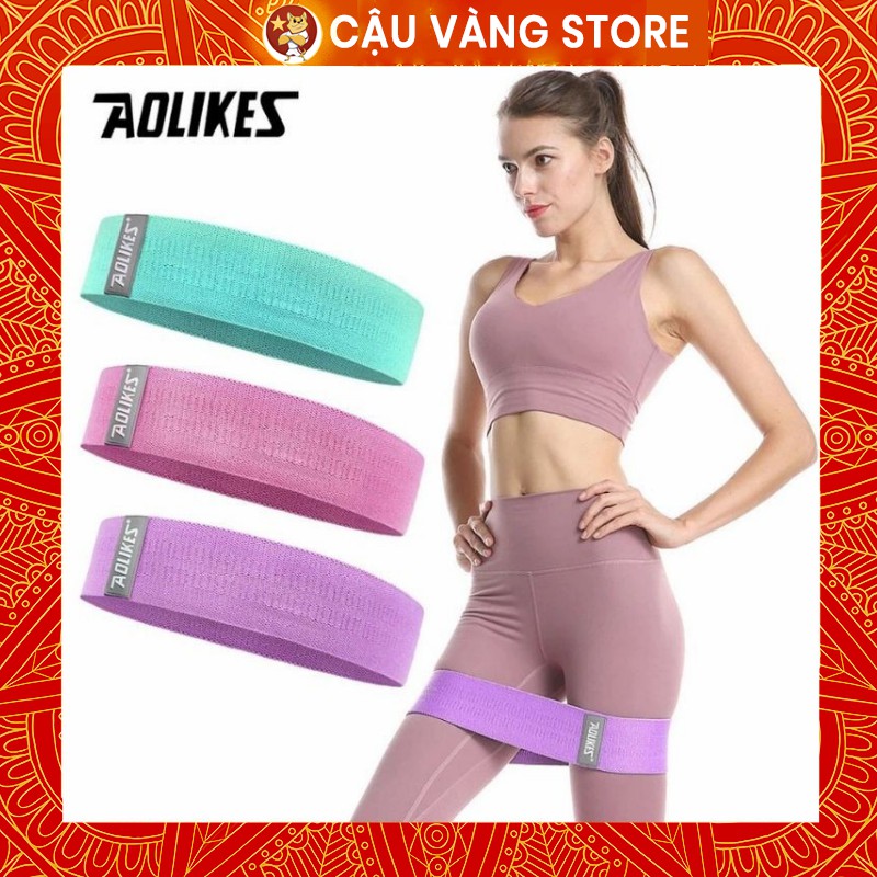 Dây miniband kháng lực tập mông, chân, đùi, tập gym kiểu mini band Aolikes