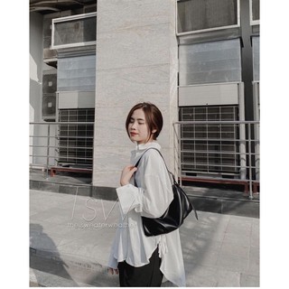 SƠMI TRƠN OVERSIZE ĐUÔI TÔM THẮT EO 🖤