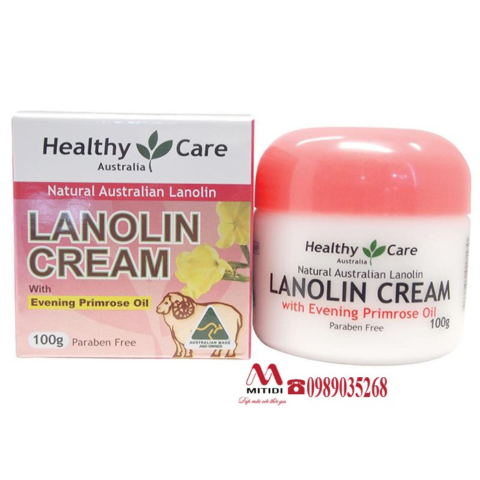 Kem nhau thai cừu Healthy Care Lanolin Cream with Evening Primrose Oil date 2023