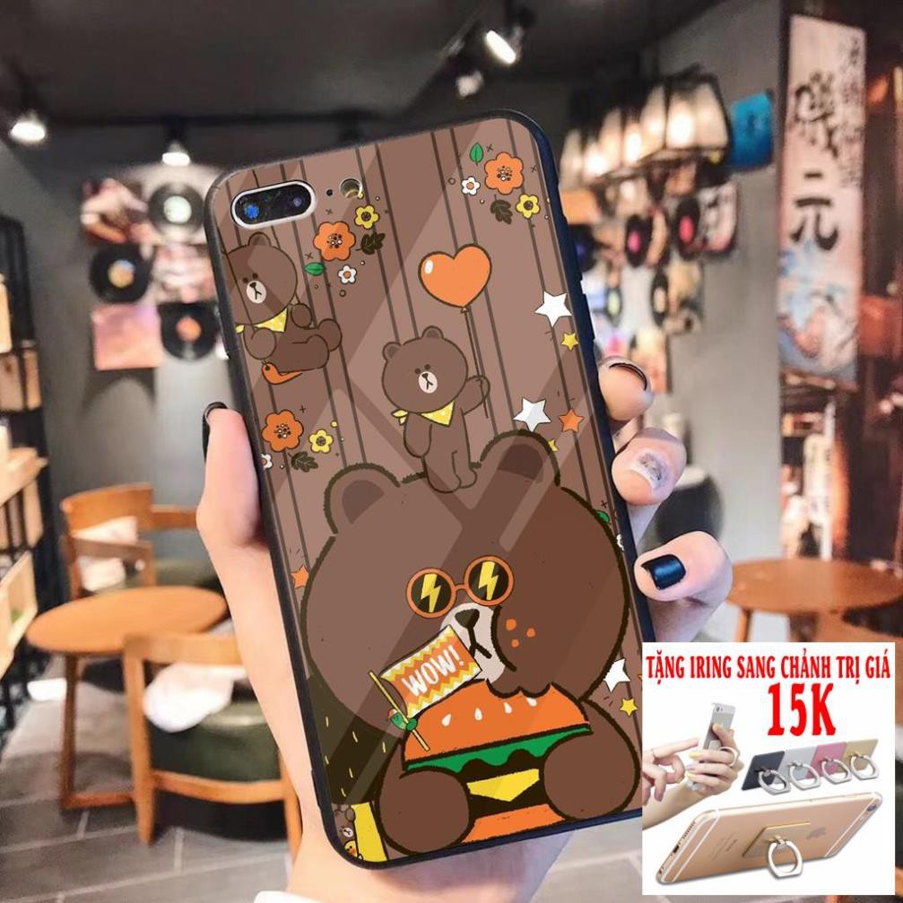 ỐP IPHONE - ỐP KÍNH Gấu Brown Thỏ Cony Iphone 4/5/6/6PLUS/7/8/7PLUS/8PLUS/X/XR/XSMAX/11/11PRO/11PROMAX