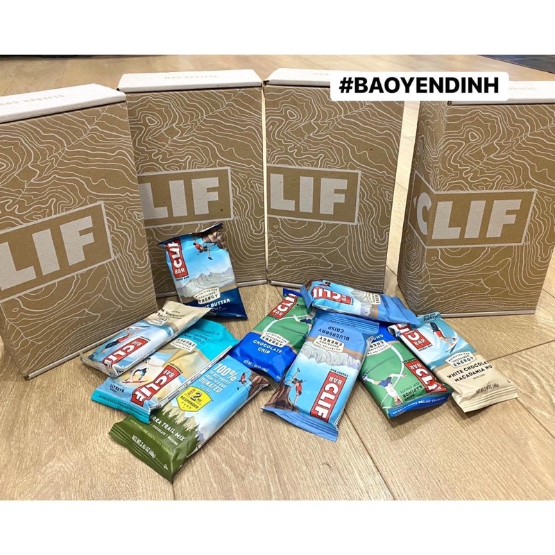 Thanh Bánh Hạt CLIF Bar Năng Lượng Dinh Dưỡng Thể Thao Tập Gym, Chạy Bộ Marathon Trail, Đạp Xe, Trekking, Ăn Vặt