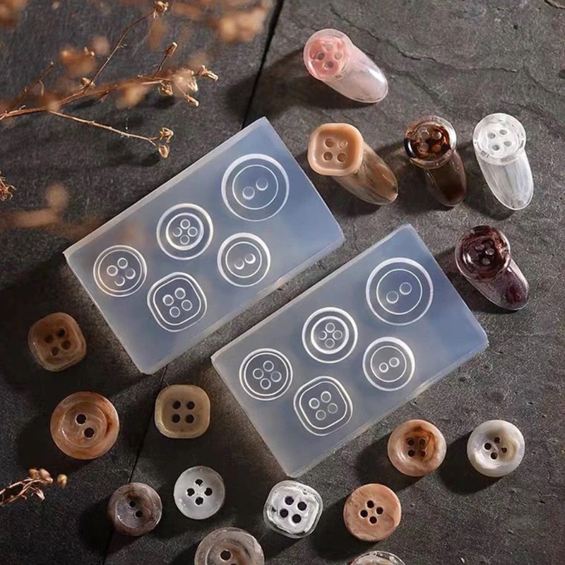 Khuôn Silicone Làm Nút Áo Epoxy Resin Diy