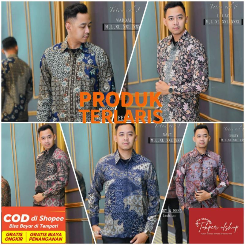 Set Áo Sơ Mi Batik Tay Dài Và Quần Dài Cho Cặp Đôi