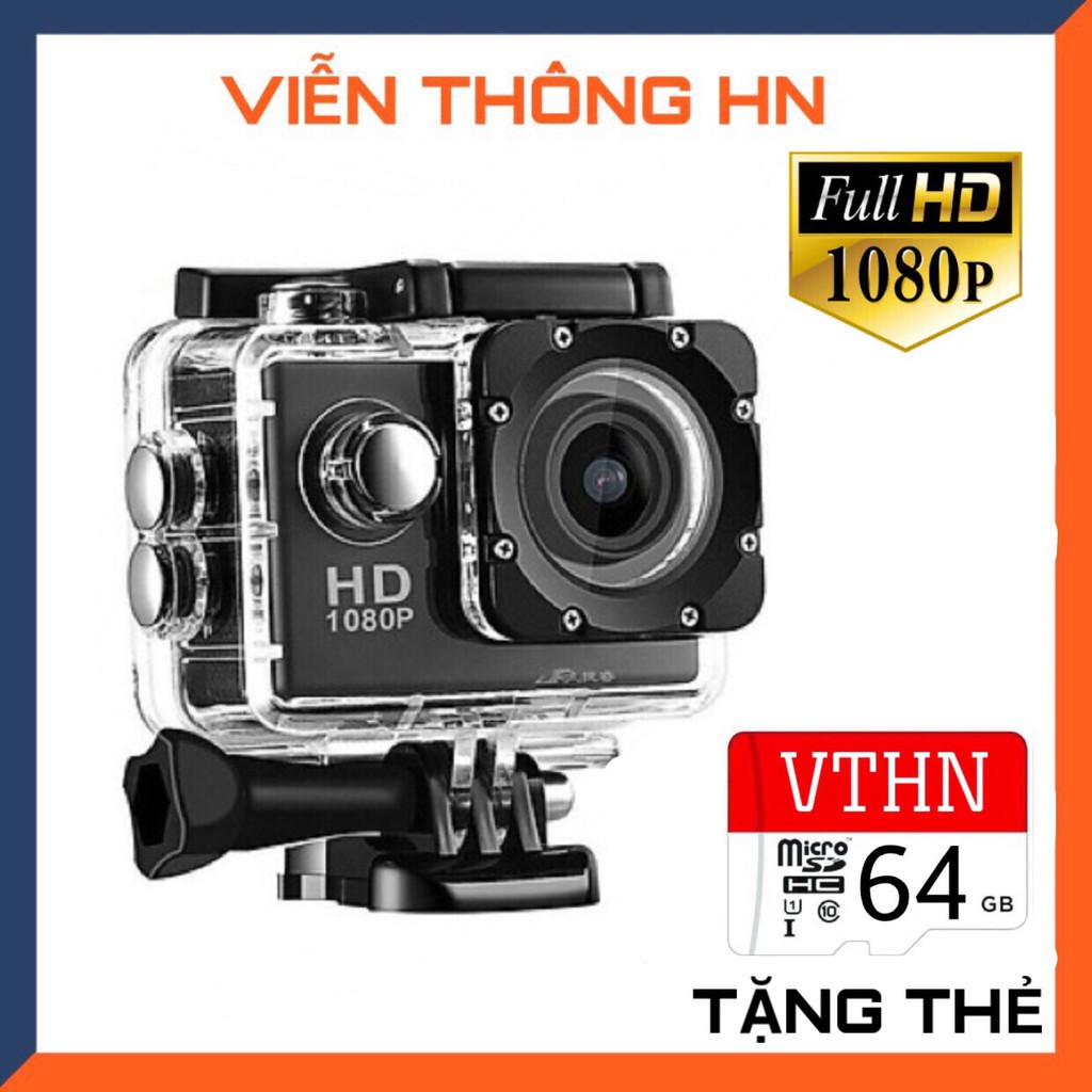 Camera hành trình  xe máy 2.0 full hd 1080p Sport Cam A9 - máy quay phim mini chống nước chống rung - vienthonghn