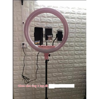 Đèn hỗ trợ Livestream đa năng cỡ vừa size 45 cm hỗ trợ kèm 3 máy cùng 1 lúc