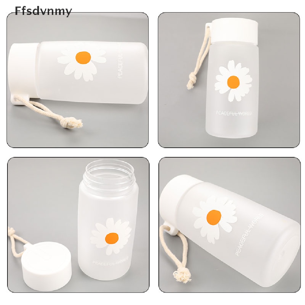 Luimo Bình Nước Nhựa Trong Suốt Dung Tích 500ml Họa Tiết Hoa Cúc Xinh Xắn