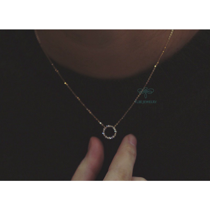 Dây chuyền bạc nữ TLEE Blue Sea cách điệu mẫu mới  mạ vàng 14kara lấp lánh TleeJewelry D0203