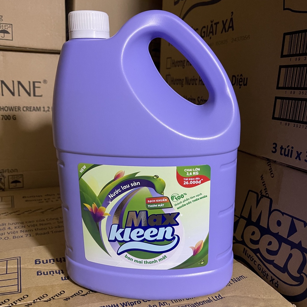Nước Lau Sàn CAN,TÚI MaxKleen 3.6kg Siêu Tiết Kiệm