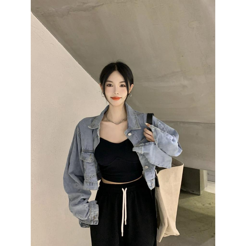 Áo Hai Dây Có Mút Đệm Ngực Thiết Kế Nhỏ Nhắn Thời Trang Mùa Xuân Xinh Xắn Cho Nữ