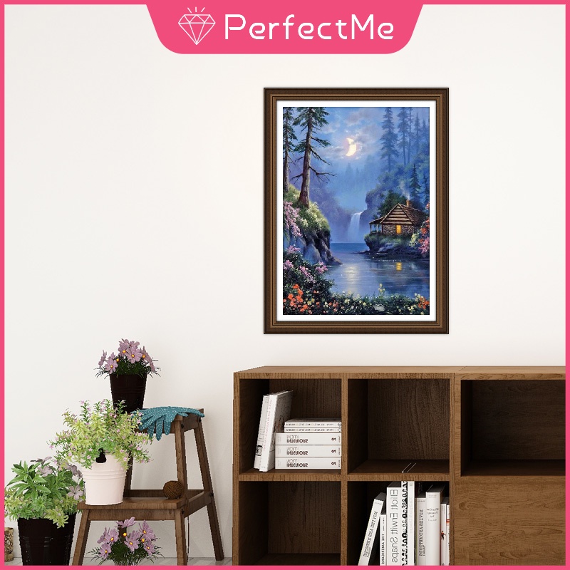 Bộ tranh đính đá 5D họa tiết phong cảnh độc đáo DIY dùng trang trí nhà cửa