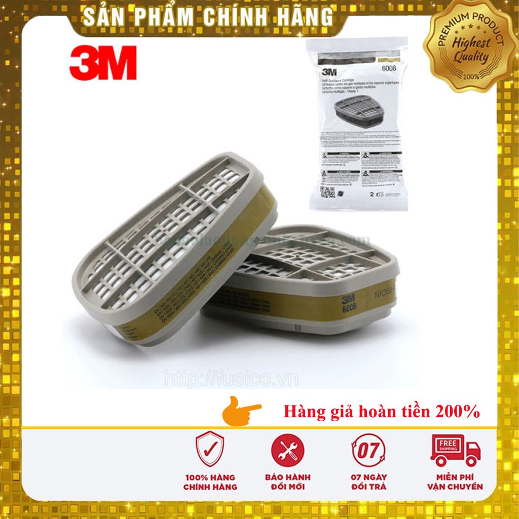 Phin Lọc Hơi Hữu Cơ Hóa Chất Lọc Độc Bụi 3M6006 Hàng Chính Hãng 3M