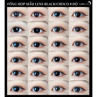 [1 ĐÔI] Lens Black / Choco 0 độ LUNA EYES Kính áp tròng JOLLY STORE