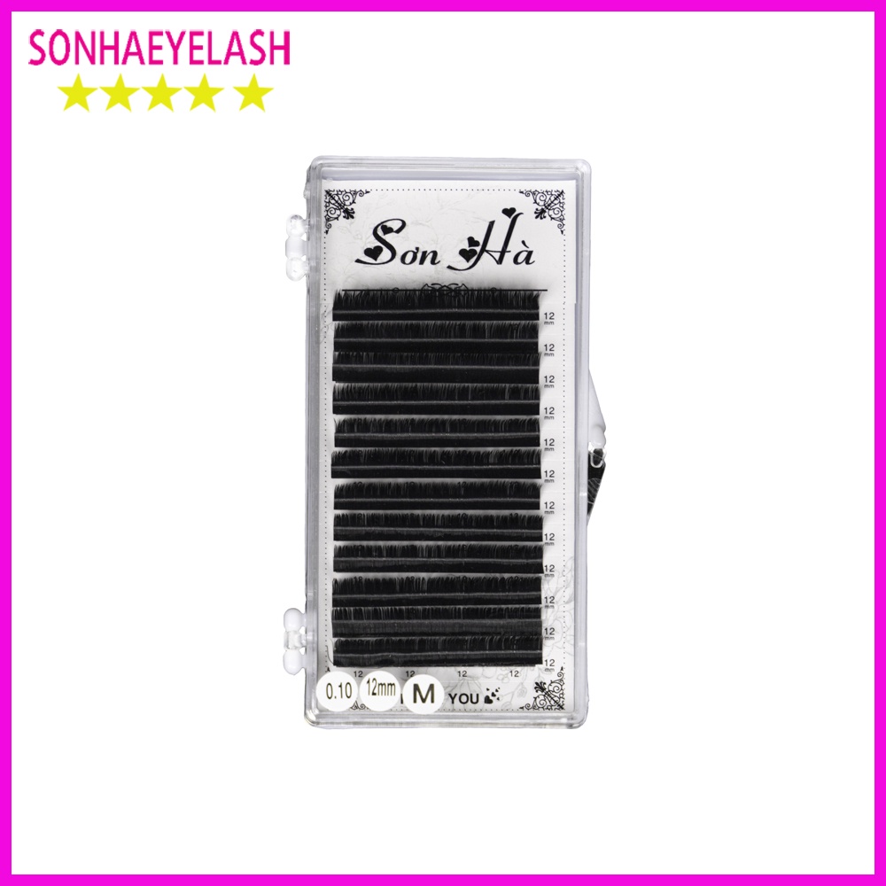 Mi khay độ cong M,  chất silk Hàn, mềm dễ bắt keo, dùng để nối volume, classic, Sơn Hà eyelash chuyên sỉ lẻ dụng cụ mi