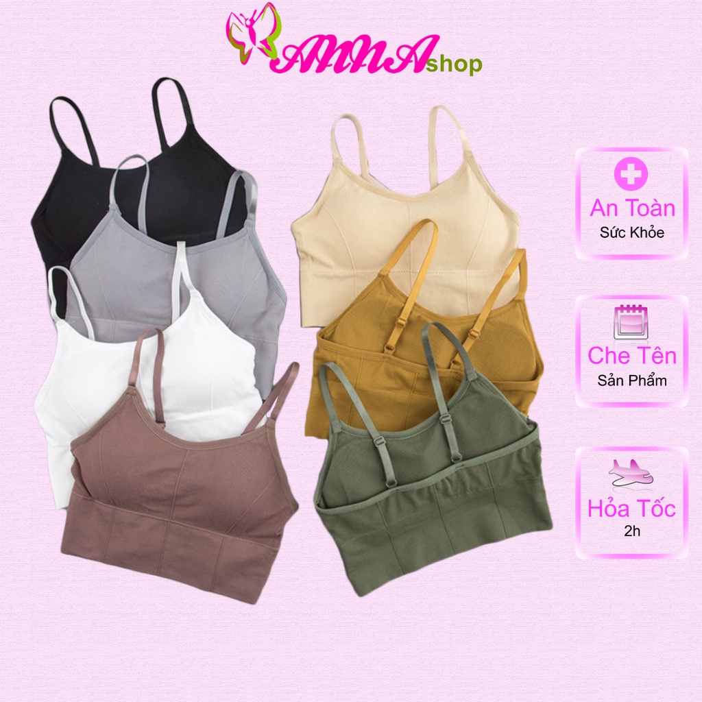 Áo bra nữ hai dây hở sâu phần lưng, thiết kế đơn giản, trẻ trung, dễ phối đồ, phù hợp dưới 60kg (MS 04028) Anna Shop