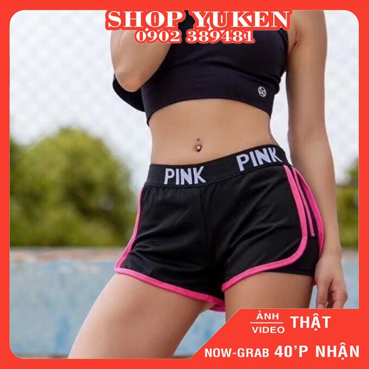 Quần TậpQuần Thể Thao 2 Lớp-Đồ Tập Gym Phối Lưng Pink Cao Cấp