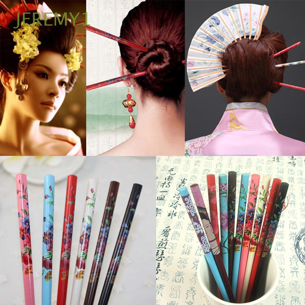 Set 1 Trâm Cài Tóc Bằng Tre Duyên Dáng Phong Cách Trung Hoa Cho Cô Dâu