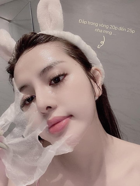 Mặt nạ giấy ,nạ nhau thai cừu dưỡng trắng hồng hào da mặt hộp 10 miếng - NUTI