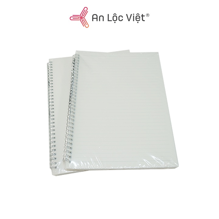 Sổ Lò Xo Inox Không Gỉ A4 160 Trang - Bìa Nhựa PP Trong Suốt