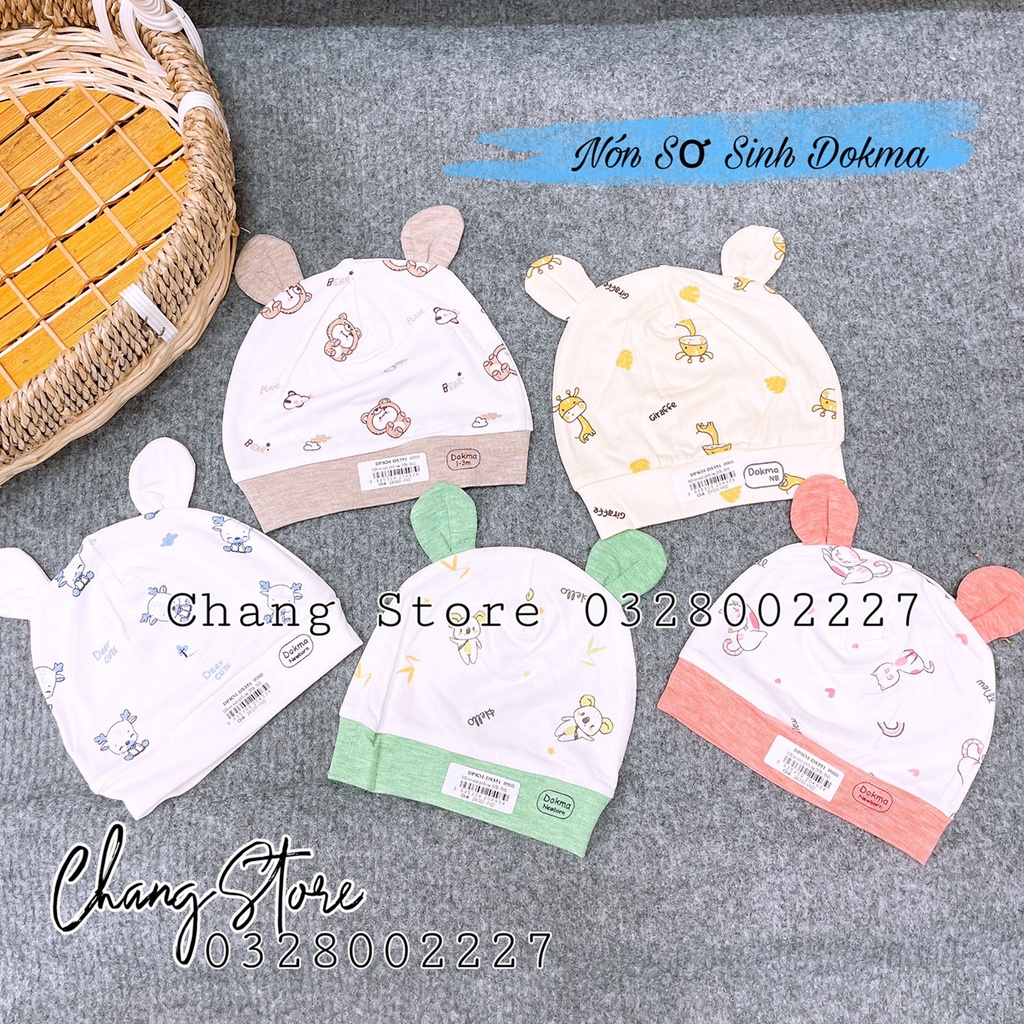 Nón BamBoo sợi tre Dokma cho bé sơ sinh đến 3 tháng