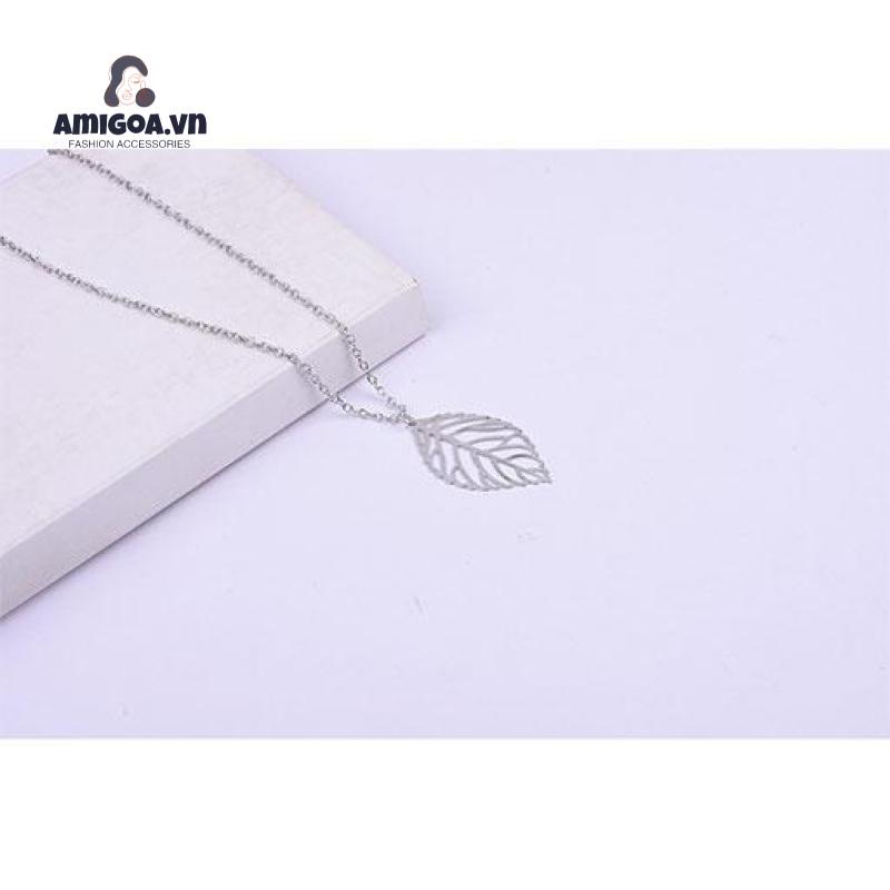 Vòng cổ Mặt Chiếc Lá Đôi Thời Trang Dành Cho Nữ