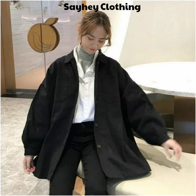 Áo khoác kaki nam nữ Ulzzang form rộng Unisex Basic Oversize Jacket