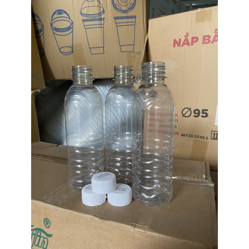 Combo 200 chai nhựa PET 330ml ( CÓ NẮP )