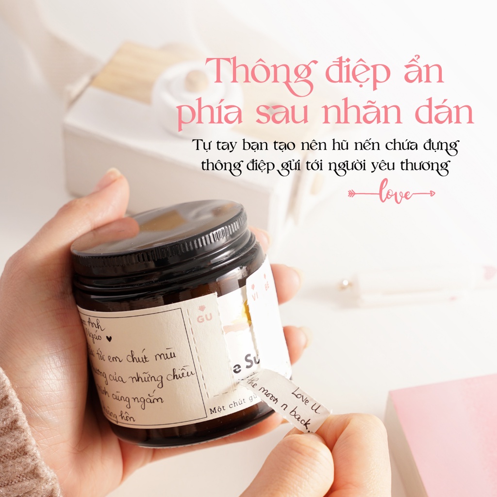 Nến Yêu Thương Guudvibe | Chữa Lành Và Lan Toả Yêu Thương Với Thông Điệp Riêng - Nến Thơm 100% Sáp Nành