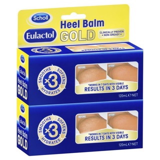 Kem hỗ trợ nứt và dưỡng gót chân #Eulactol Heel Balm Gold 120ml Twin Pack