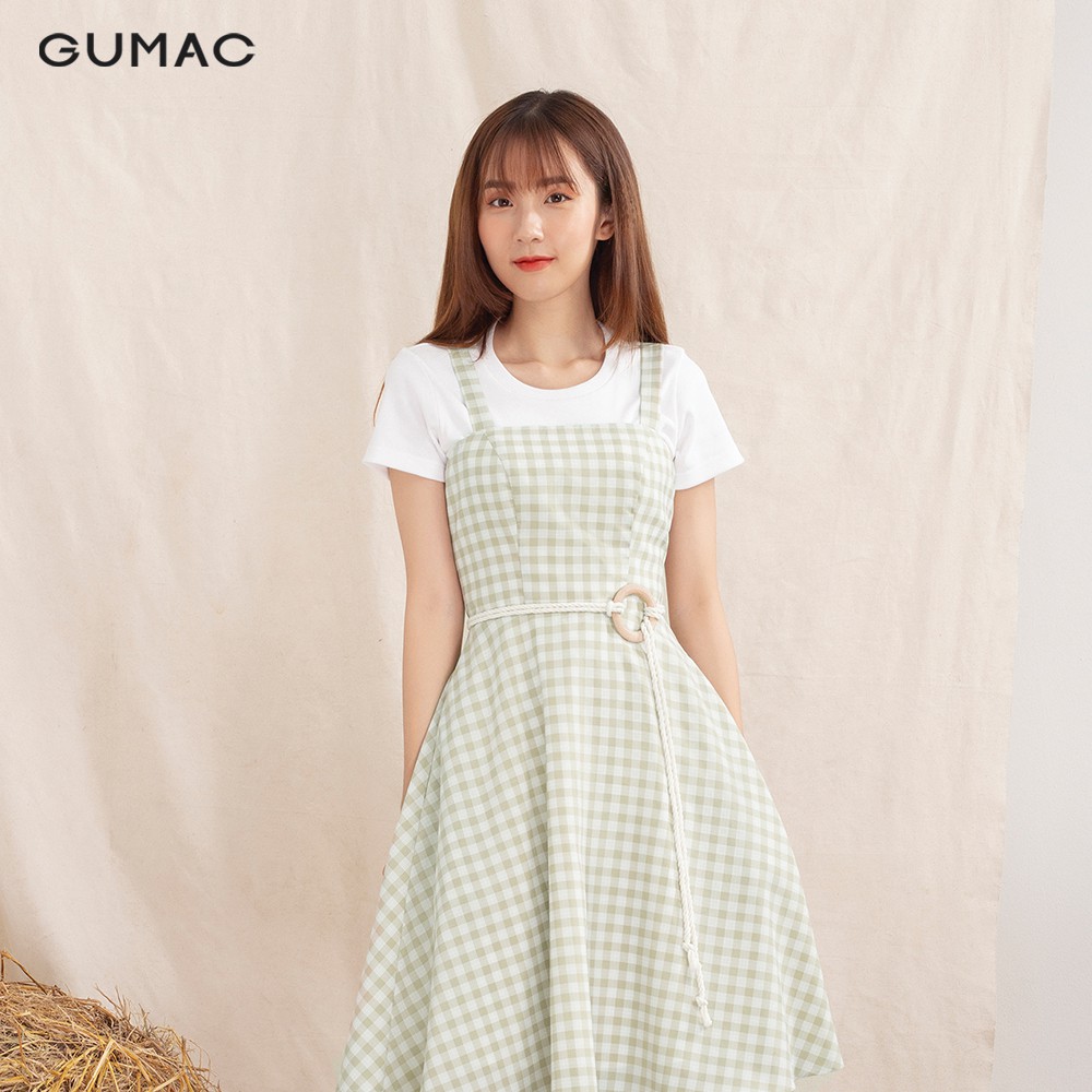 [Mã WABRG208 giảm 10% tối đa 50k đơn từ 250k] Đầm xòe yếm 2 dây DA10116 GUMAC ( Không kèm áo thun ) | BigBuy360 - bigbuy360.vn