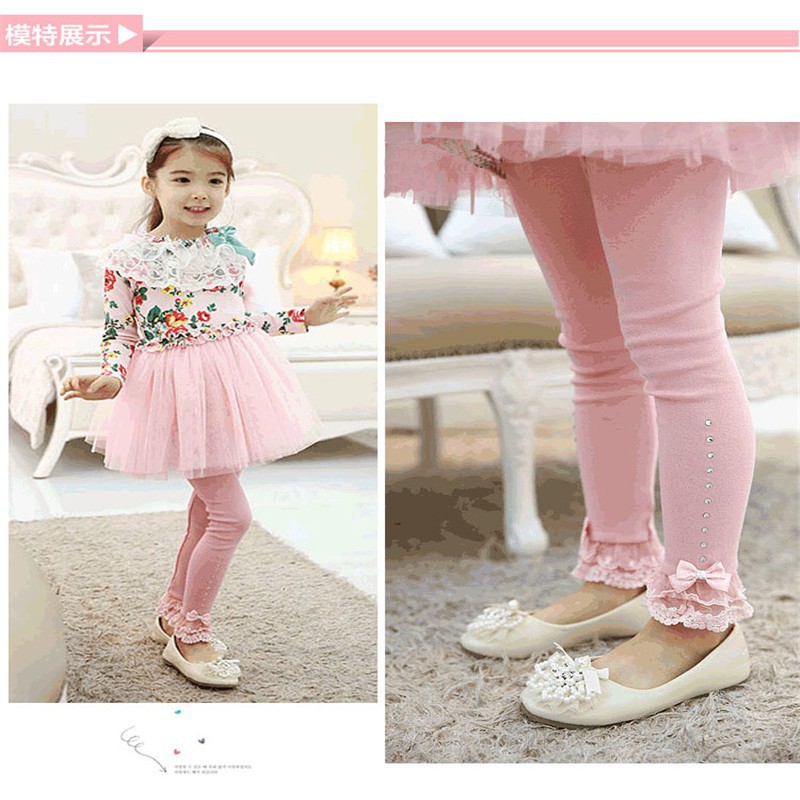 Quần Legging Cotton Hàn Quốc Cho Bé Gái Từ 3-7 Tuổi