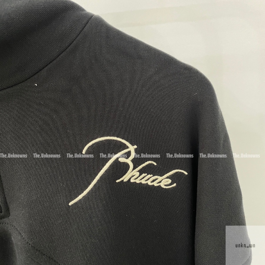 👑👑-Áo R.hude Logo Embroidered Half-Zip Sweater BLACK,Áo sweater R.hude Sơn Tùng MTP cao cấp full túi tag