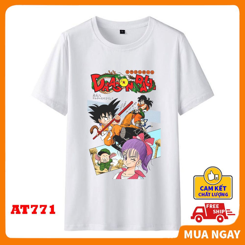 Áo thun nam nữ rẻ đẹp in hình 7 Viên Ngọc Rồng DRAGON BALL vải thun mềm mịn thoáng mát thấm hút mồ hôi mới nhất AT771A