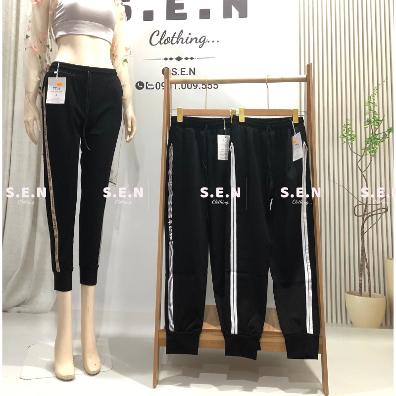 Quần thể thao bo gấu, sọc 2 bên chất umi hàn cực dày đẹp