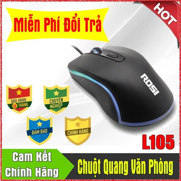 Chuột ROSI - Đèn Led 7 Màu, Điều Chỉnh Độ Nhạy