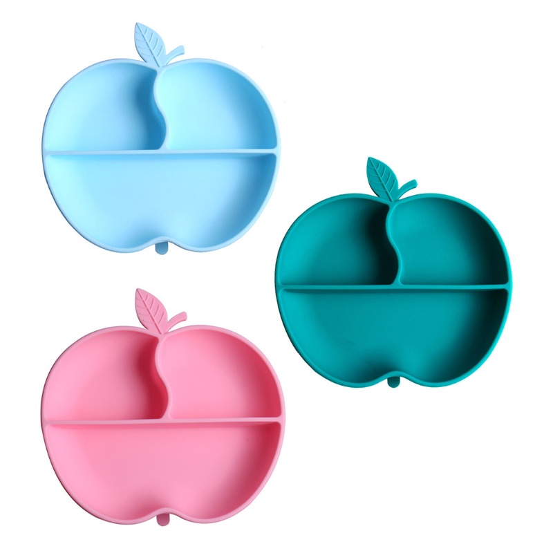 Bát Ăn Chia Ngăn Bằng Silicone Chống Trượt Dành Cho Trẻ Em