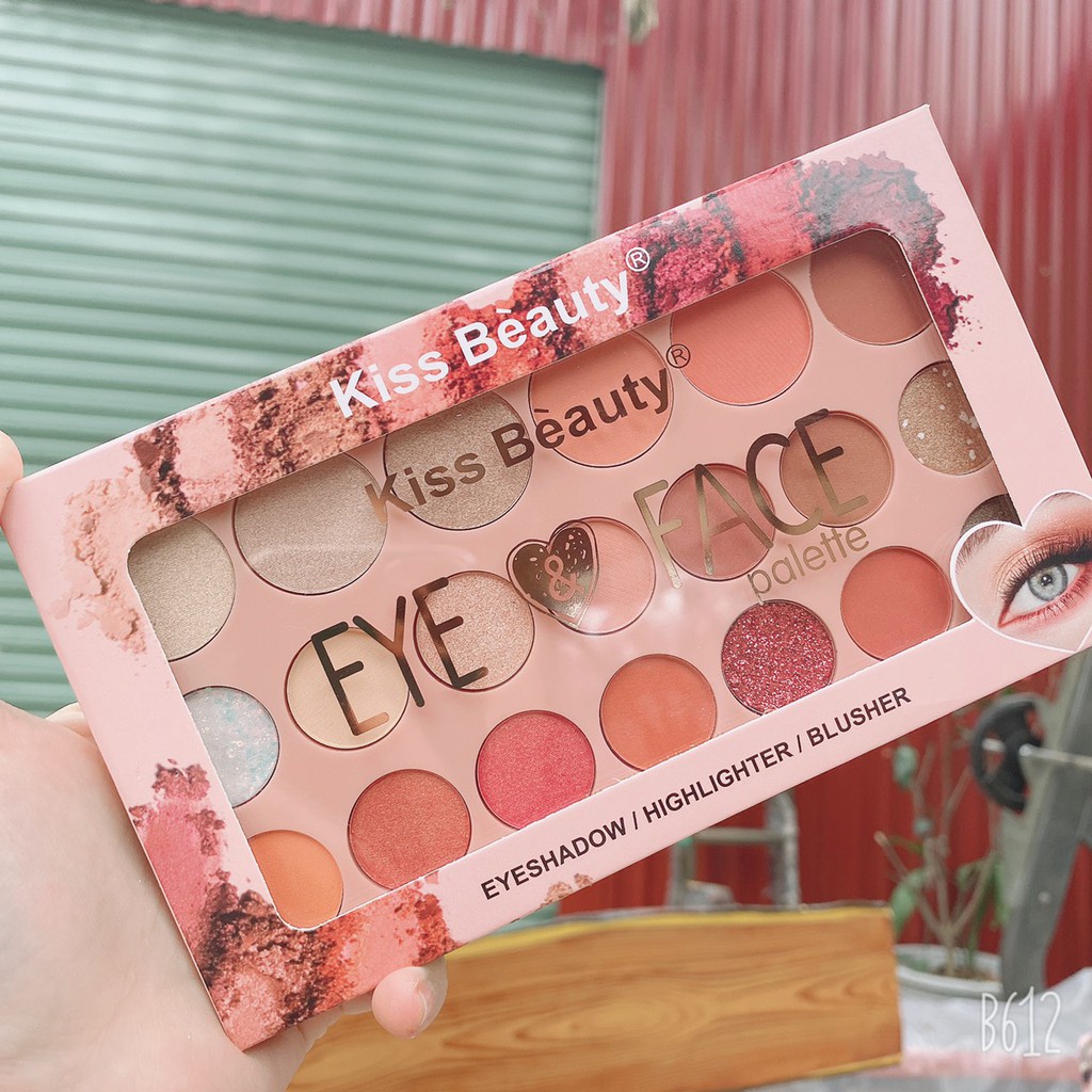 Phấn mắt má EYE FACE 20 ô của kissbeauty màu sáng và nhũ | BigBuy360 - bigbuy360.vn