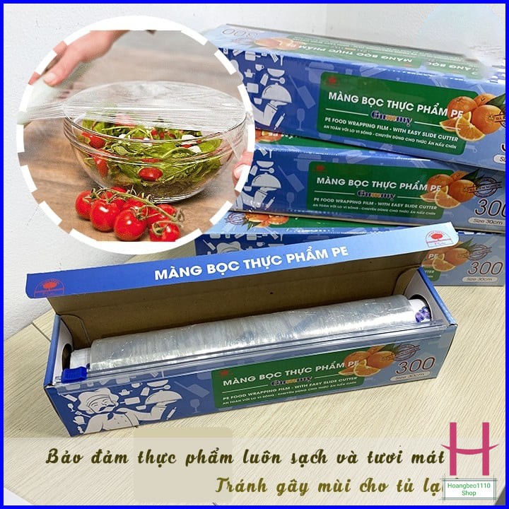 Màng bọc thực phẩm PE Gummy giúp bảo quản thực phẩm, đồ ăn luôn tươi ngon { H }