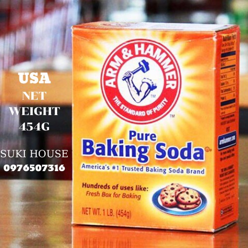 Bột Đa Dụng Pure Baking Soda Arm & Hammer 454g của Mỹ