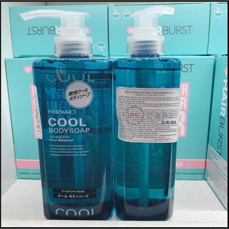 Sữa tắm bạc hà siêu mát lạnh Pharmaact Extra Cool Body Soap - 600ml