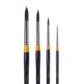 (HOẢ TỐC) Cọ lông HAPPY Aquarella Pro thân đen viền vàng - Đầu tròn THEARTSHOP