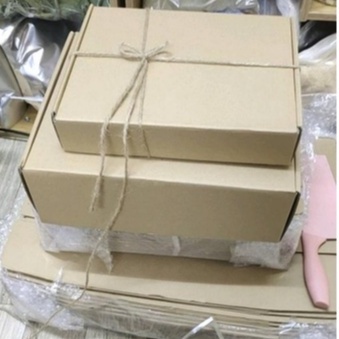 10 Hộp carton nắp cài, nắp gài 25x20x5 dùng đóng gói áo thun, quần áo brand, sách truyện cho các shop online