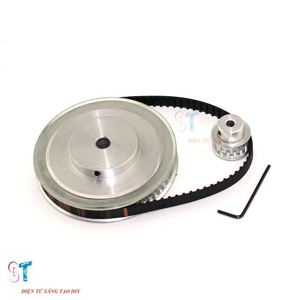 BỘ PULLEY BÁNH RĂNG XL TRỤC 5MM TỶ SỐ TRUYỀN 1:6