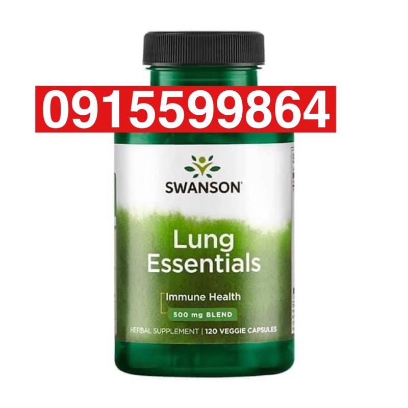 Date T1/2025_Viên uống bổ phổi Swanson L_ung Essentials 500mg 120 viên của Mỹ( đủ Bill)