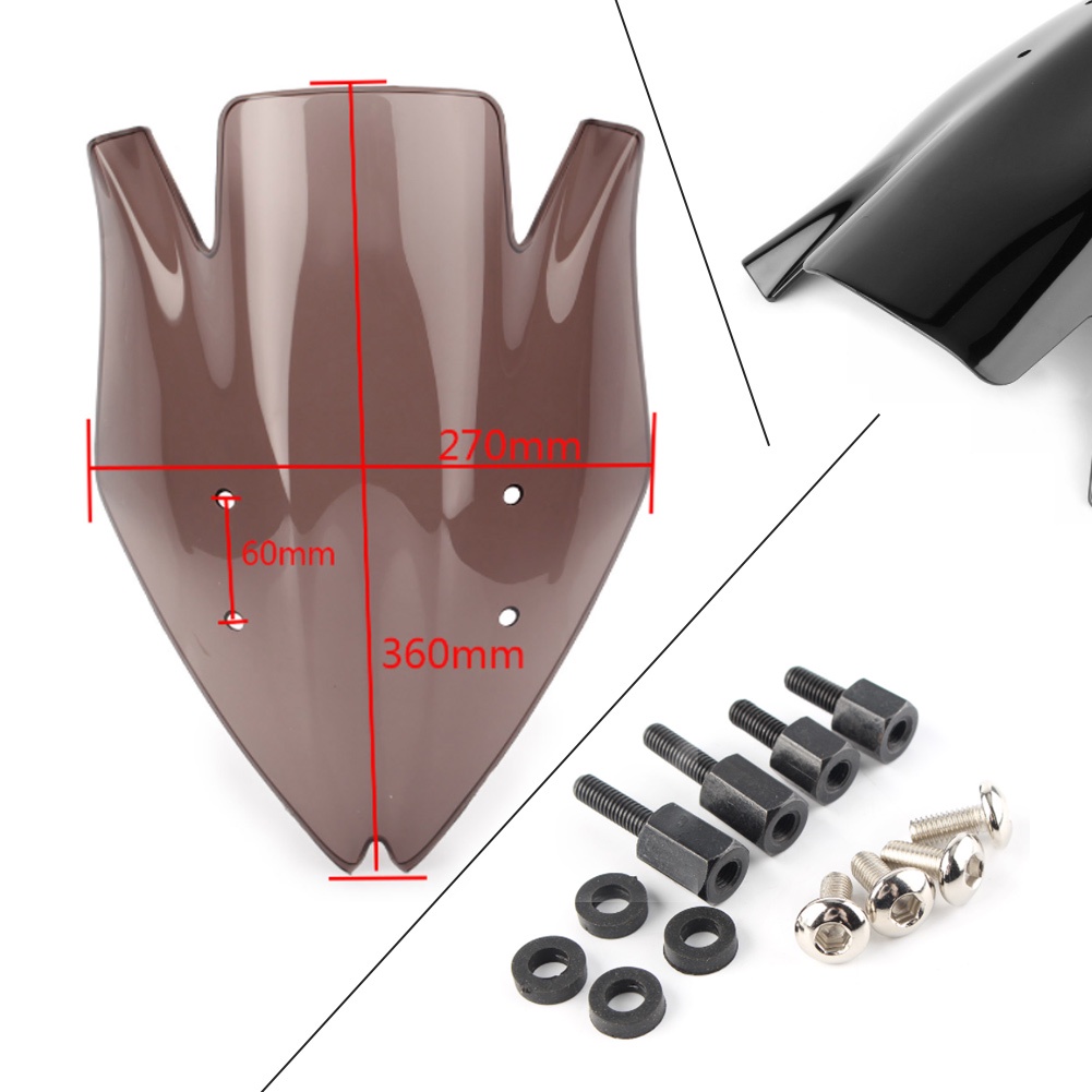 Kính Chắn Gió Bằng Nhựa ABS Hai Bọt Biển Dành Cho Xe Mô Tô Kawasaki Ninja Z1000 Z 1000 2007 2008 2009